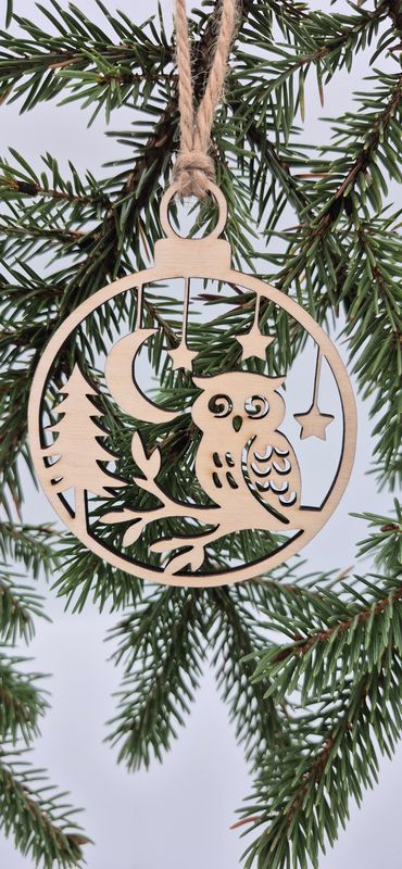 Drewniana Bombka Choinkowa