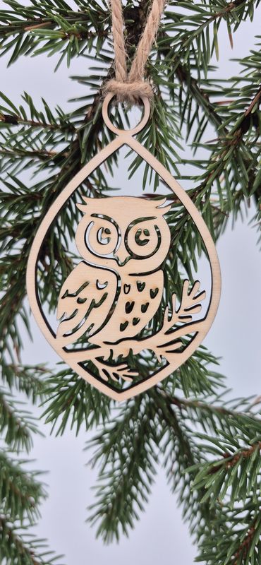 Drewniana Bombka Choinkowa