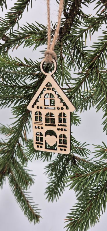 Drewniana Bombka Choinkowa