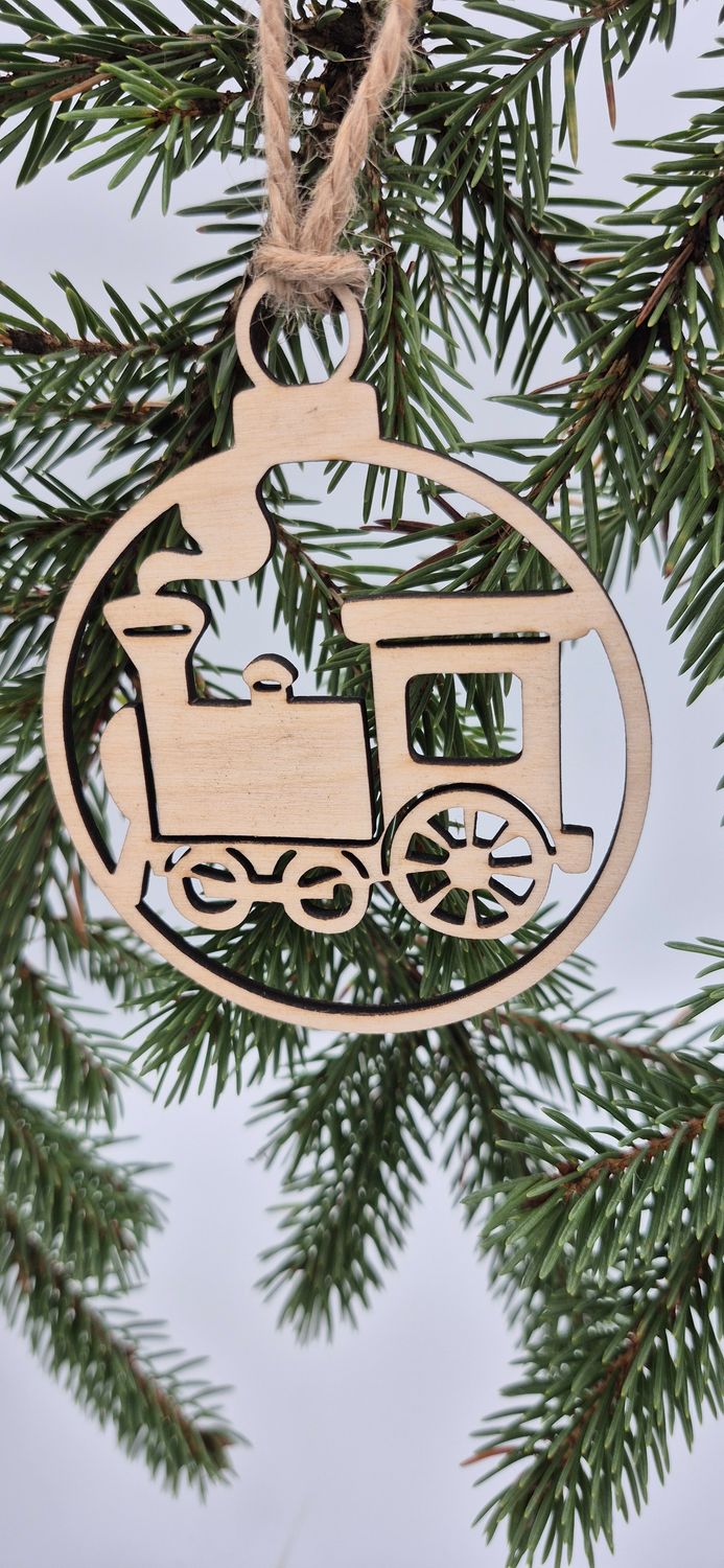 Drewniana Bombka Choinkowa