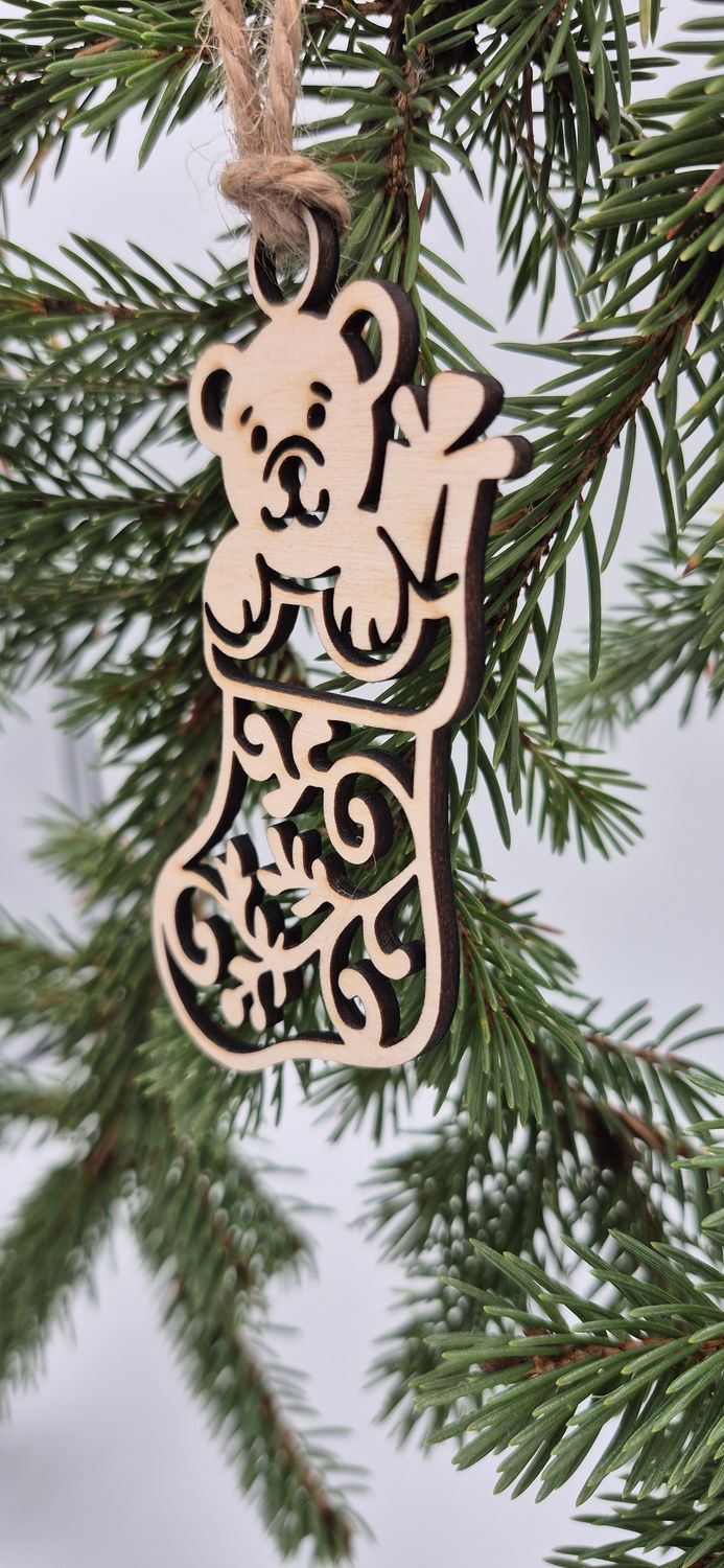 Drewniana Bombka Choinkowa