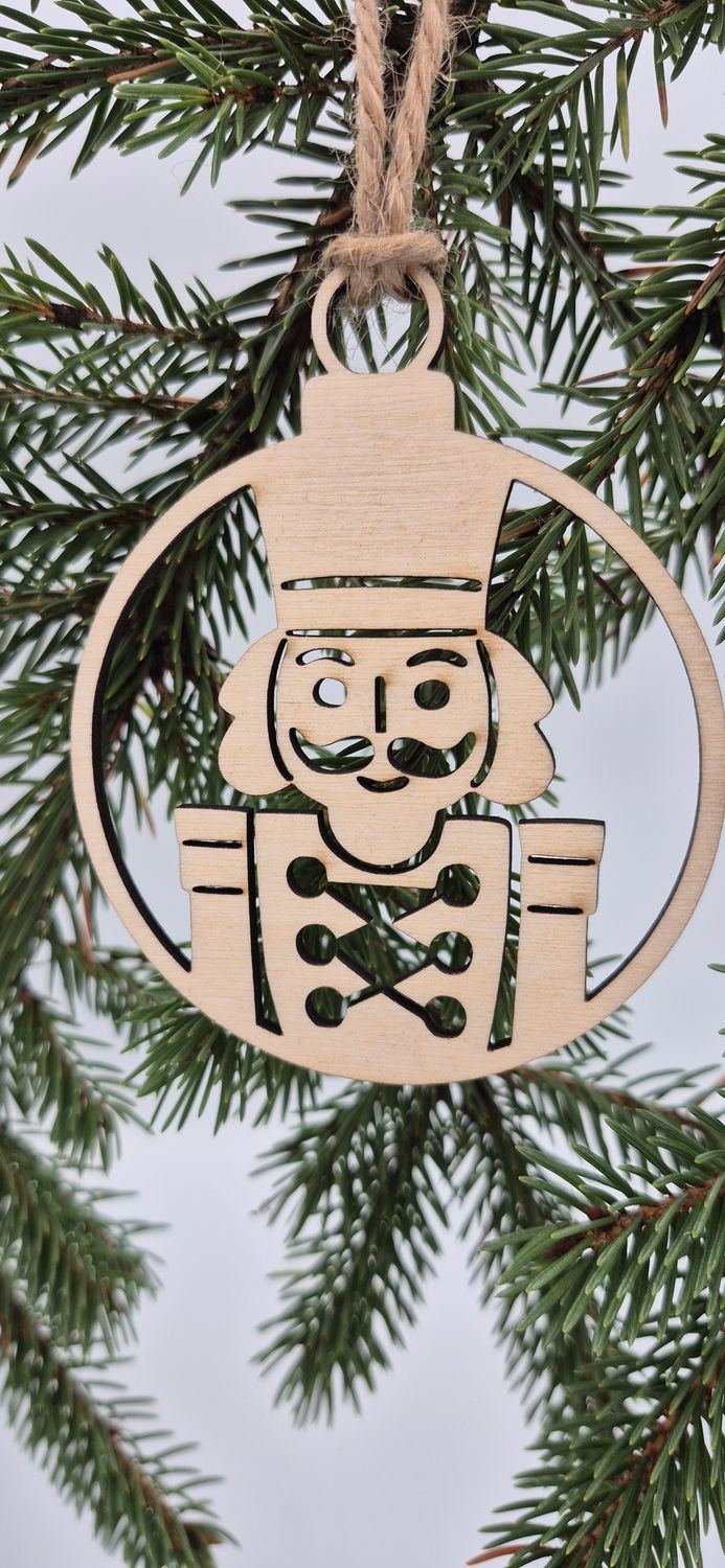 Drewniana Bombka Choinkowa