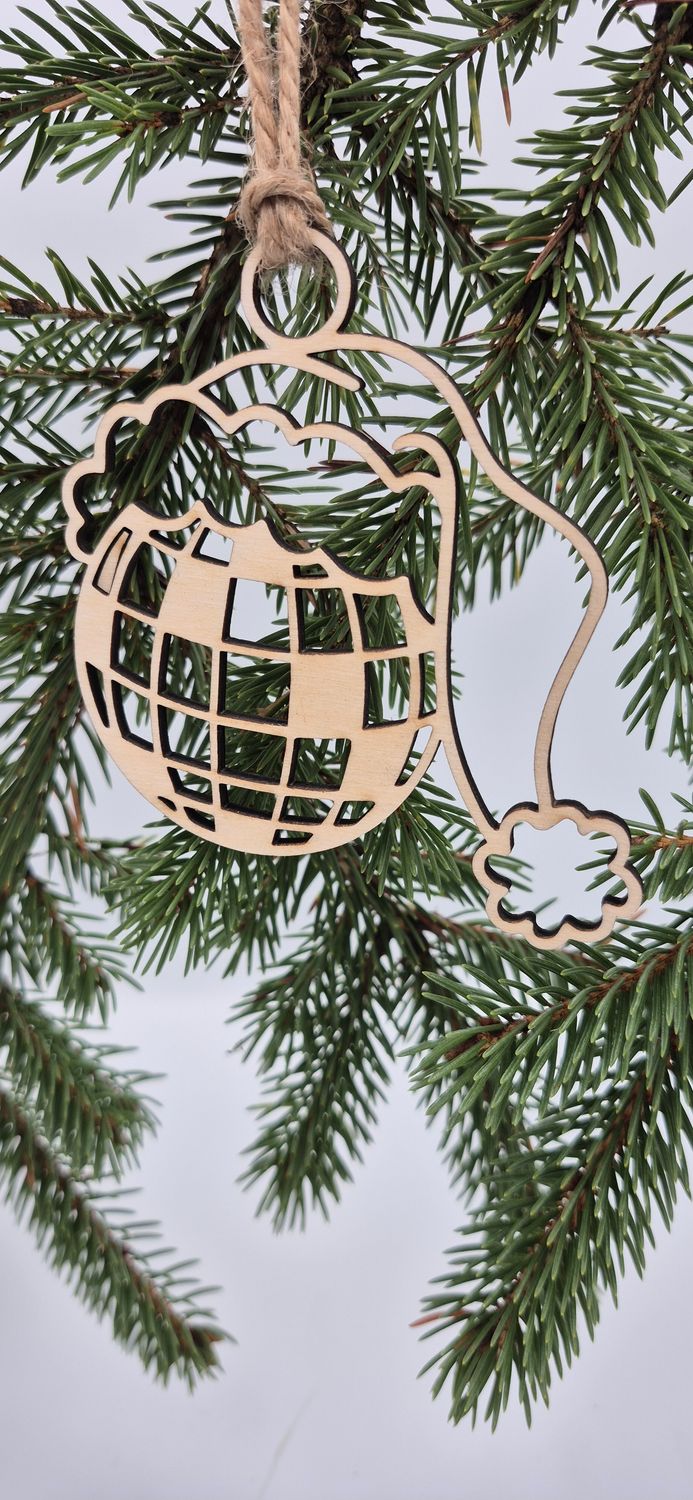 Drewniana Bombka Choinkowa