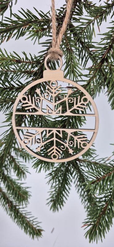 Drewniana Bombka Choinkowa