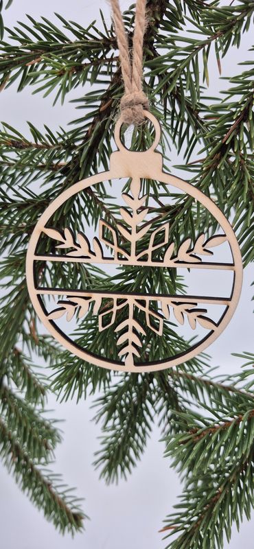 Drewniana Bombka Choinkowa
