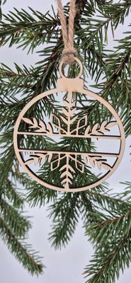Drewniana Bombka Choinkowa