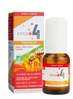 Spray gorge Bio Immuno4 20 ml aux fleurs de Bach