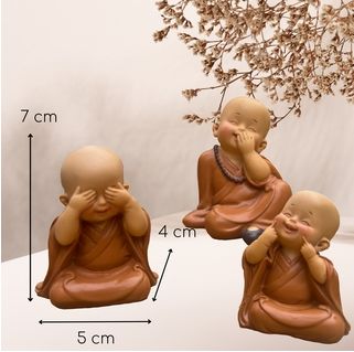 trio de bébés bouddhas bonzes