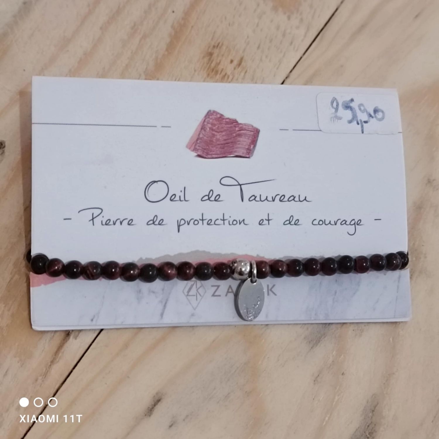 bracelet oeil de taureau 21 cm