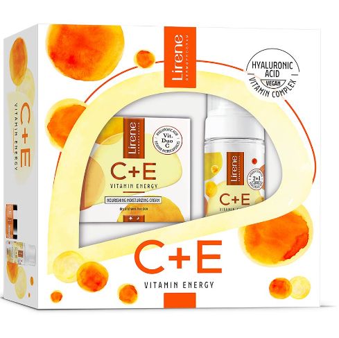Coffret Soins Visage à la Vitamine C et E Crème Jour + Mousse Nettoyante