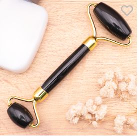 rouleau de massage obsidienne noire