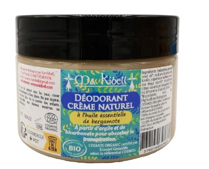 Déodorant crème naturel à l'huile essentielle de Bergamote**