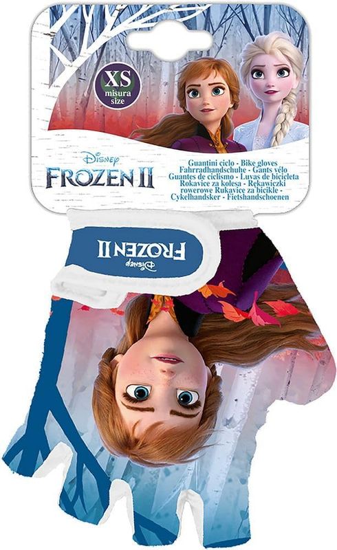 Disney Fahrrad Handschuhe Frozen II mit verstellbarem Klettverschluss, Größe XS für Kinder, ab 3 Jahren