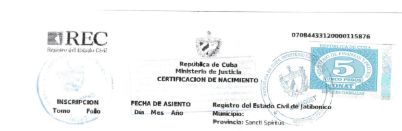 Certificato di nascita