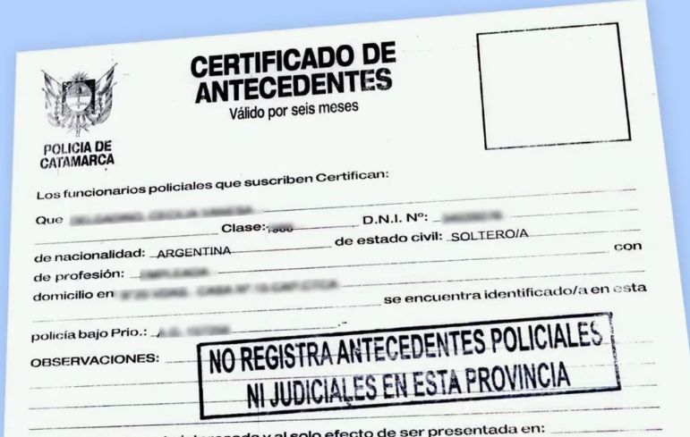 Certificati di antecedente penale