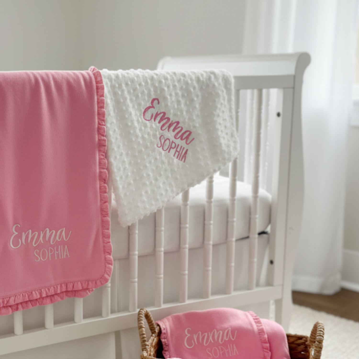 Embroidered Baby Blanket Gift Set
