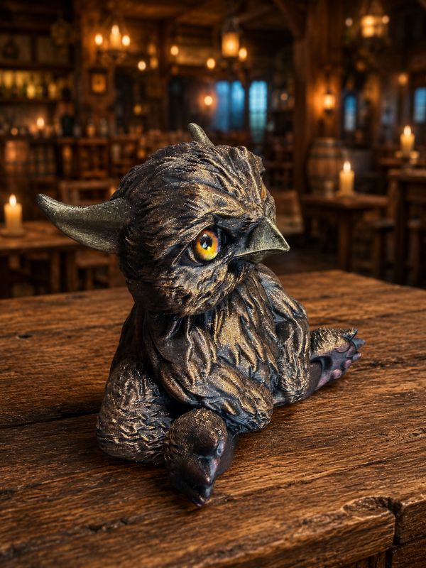 Dice Vault Owlbear – Würfelbox aus PLA, Fantasy Dice Box für DnD, RPG Würfelaufbewahrung