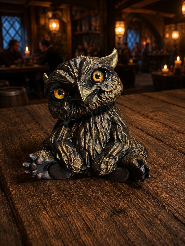 Dice Vault Owlbear – Würfelbox aus PLA, Fantasy Dice Box für DnD, RPG Würfelaufbewahrung