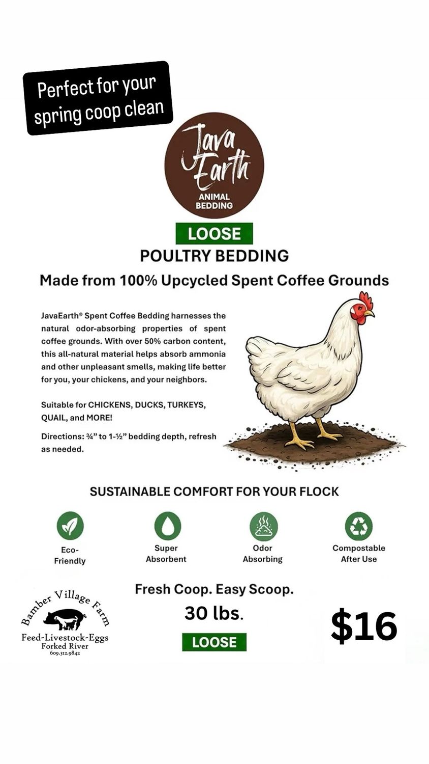 Java Earth Coffee Bedding | Recycled Coffee Coop Bedding - Loose
