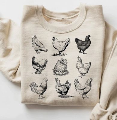 Chicken Sketch Crew Neck