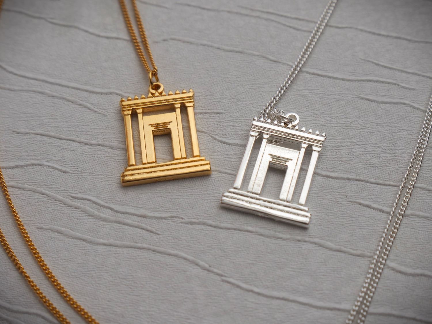 Temple pendant &amp; necklace   ZIV HAMIKDASH