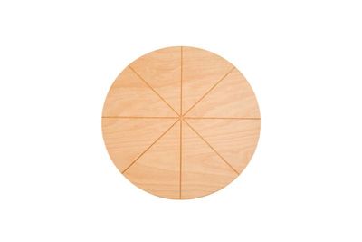 Ronde pizza snijplank met geleiding voor 6 stukken Gi.Metal