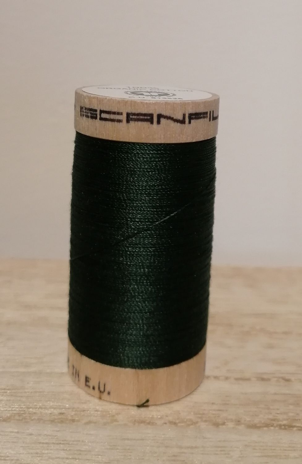 Bio Organic Scanfil katoengaren, bosgroen.