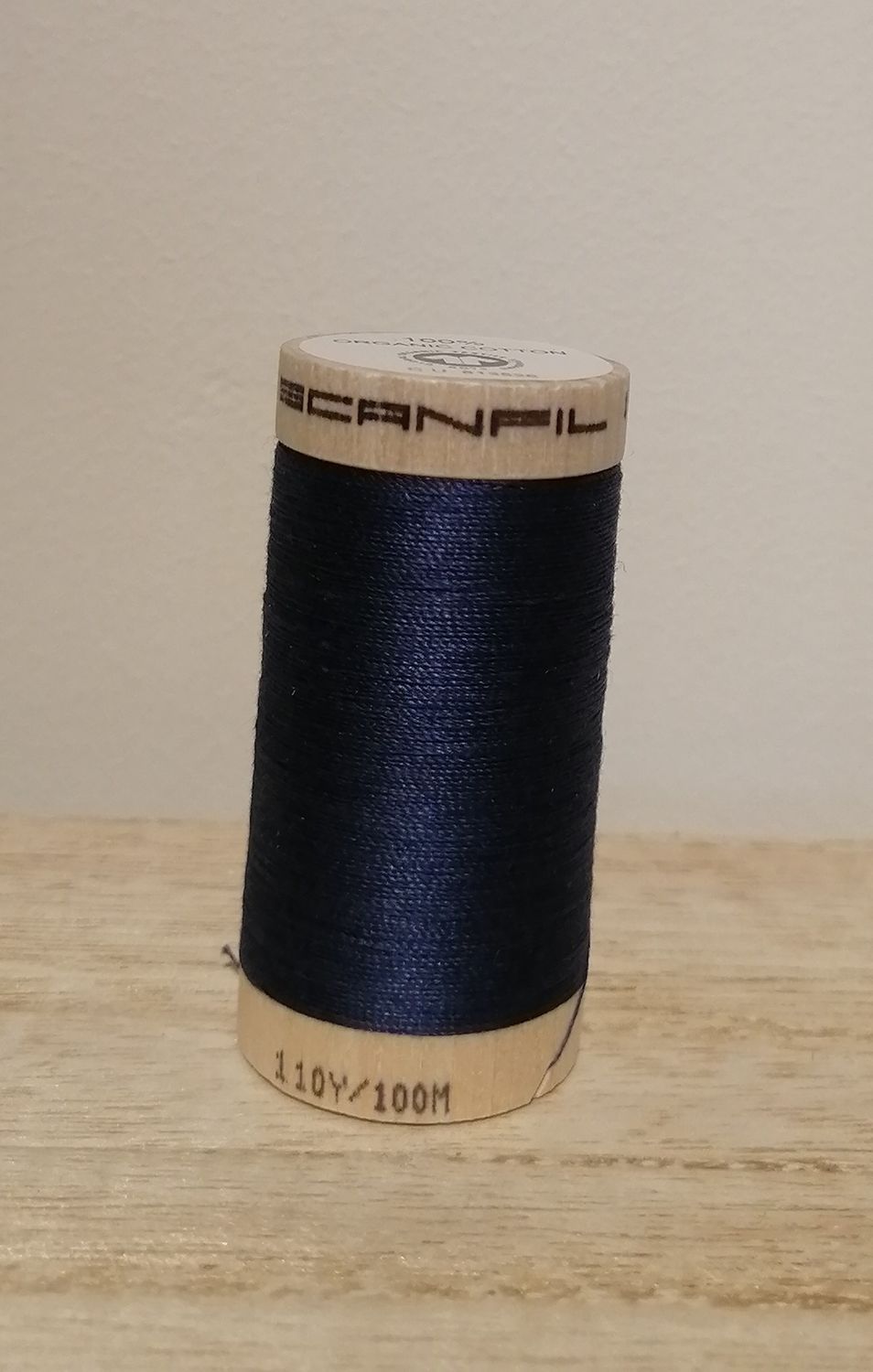 Bio Organic Scanfil katoengaren, denimblauw.