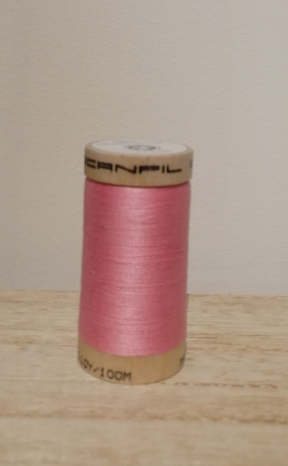 Bio Organic Scanfil katoengaren, lichtroze.