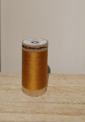 Bio Organic Scanfil katoengaren, oranjebruin/goud.