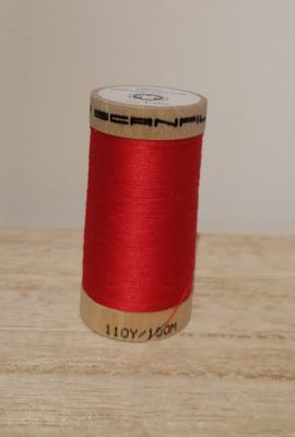 Bio Organic Scanfil katoengaren, rood.