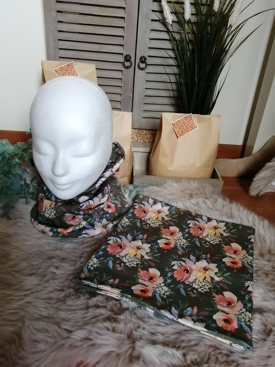 Colsjaal voor volwassenen, flowers.