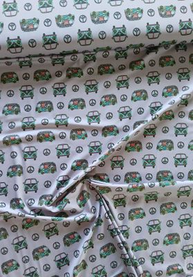 Jersey VW busjes peace and love grijs