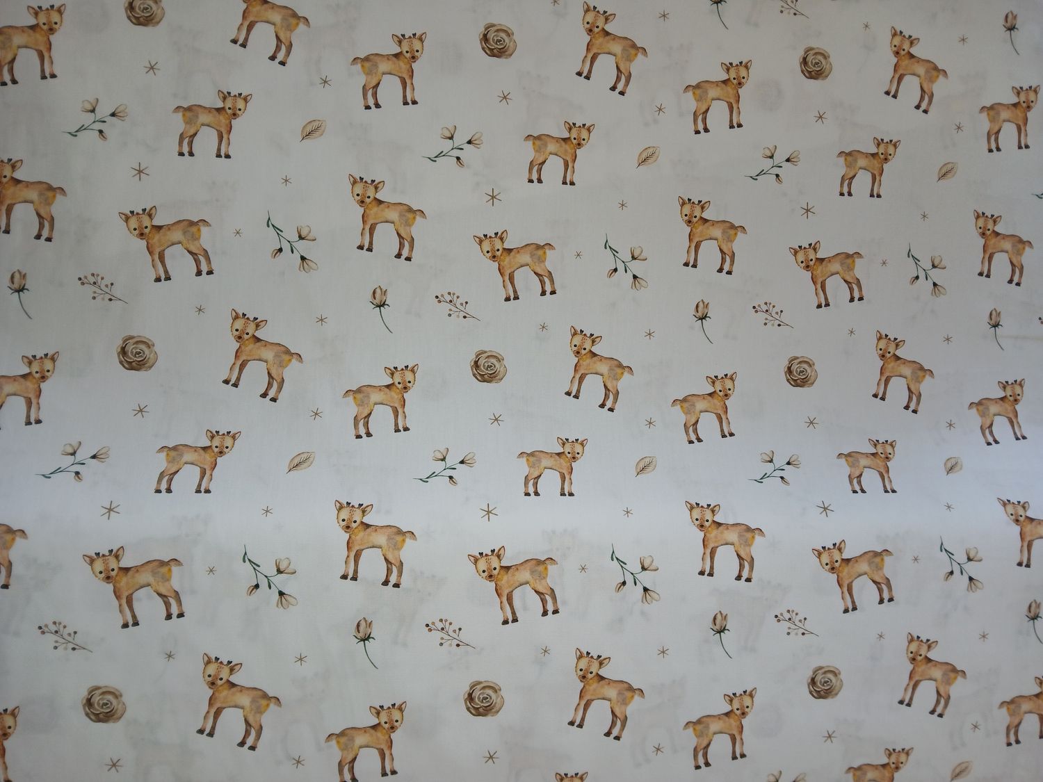 Poplin katoen digital hertjes