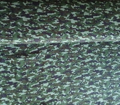 Poplin katoen camouflage army green