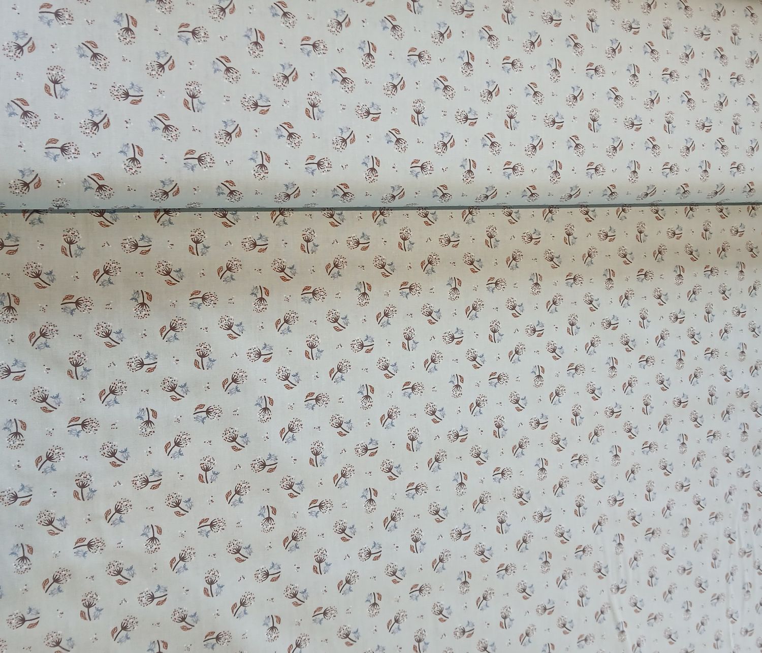 ​Poplin katoen paardenbloem taupe