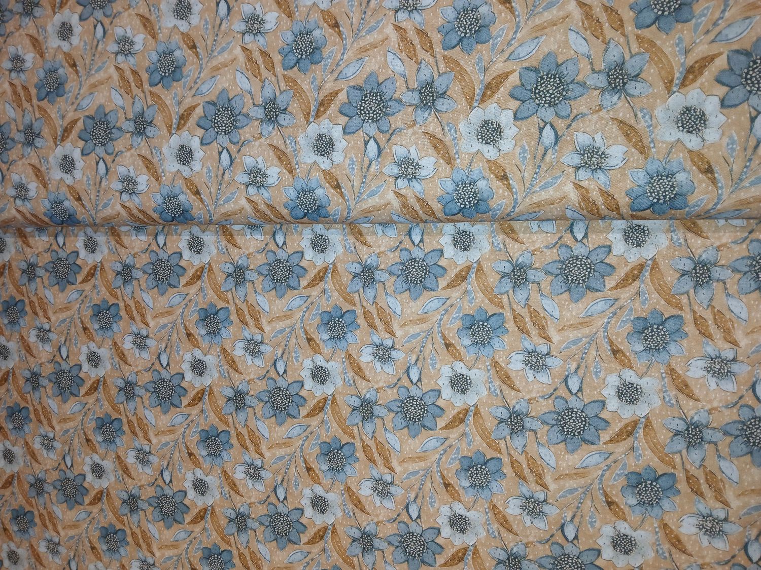 ​Poplin katoen digital Night flowers