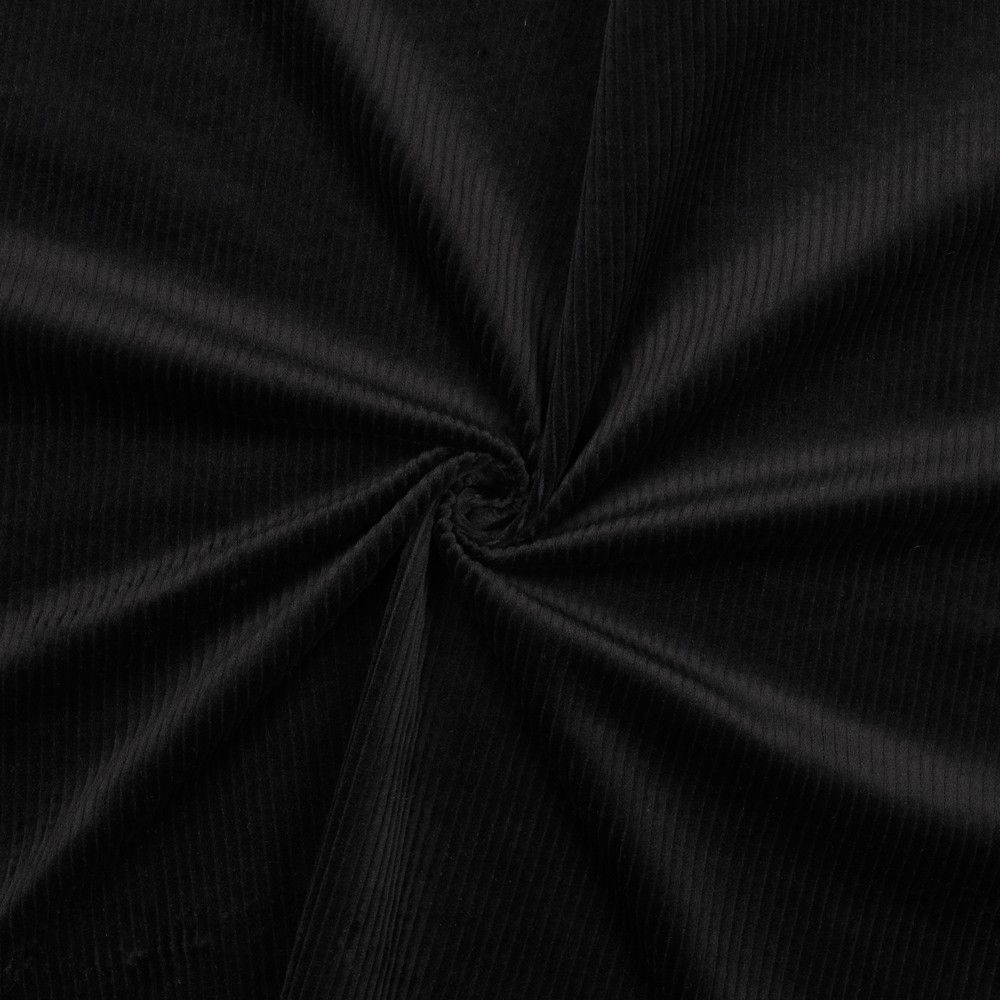 Corduroy / ribfluweel met stretch black