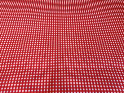 Katoen met ruitjes red/orange