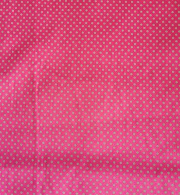 Katoen dots pink/green
