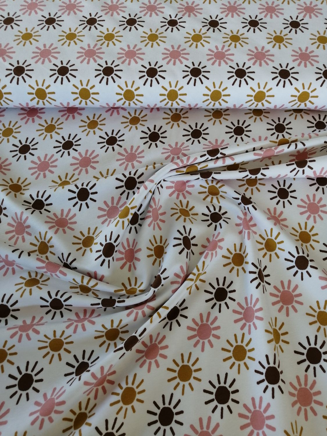 ​Jersey suns, kleuren rose/brown/ochre