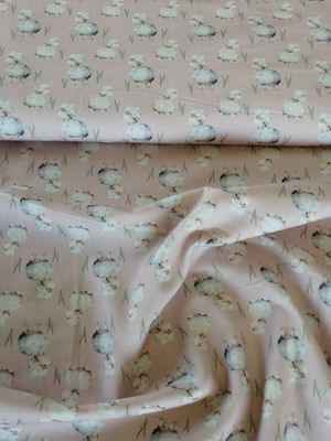 ​Corduroy/ribfluweel schaapjes babycord pink