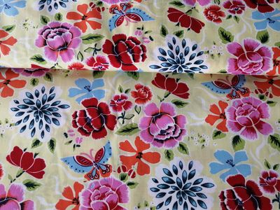 ​Katoen multi color flowers