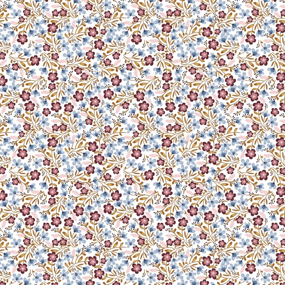 Jersey little flowers white