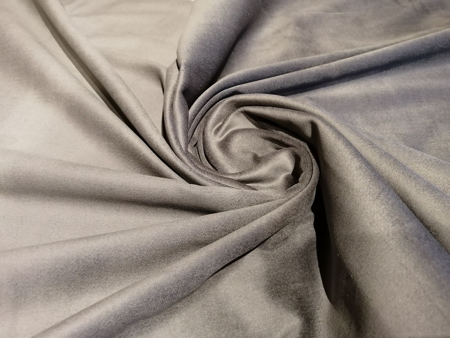 Corduroy / ribfluweel velvet met stretch, grey