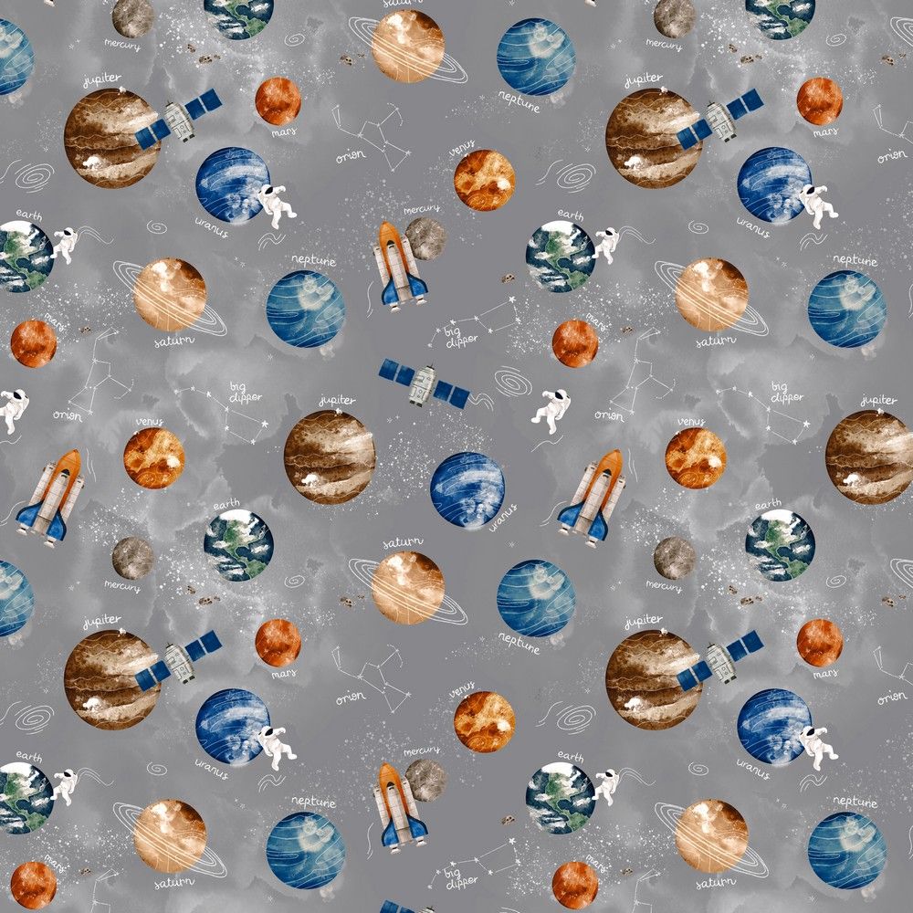 French Terry digital space rock grey