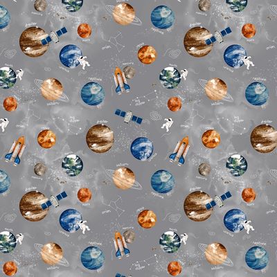 French Terry digital space rock grey