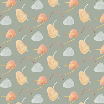 Jersey digital shapes and lines sage