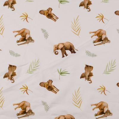 Jersey digital sweet elephants white
