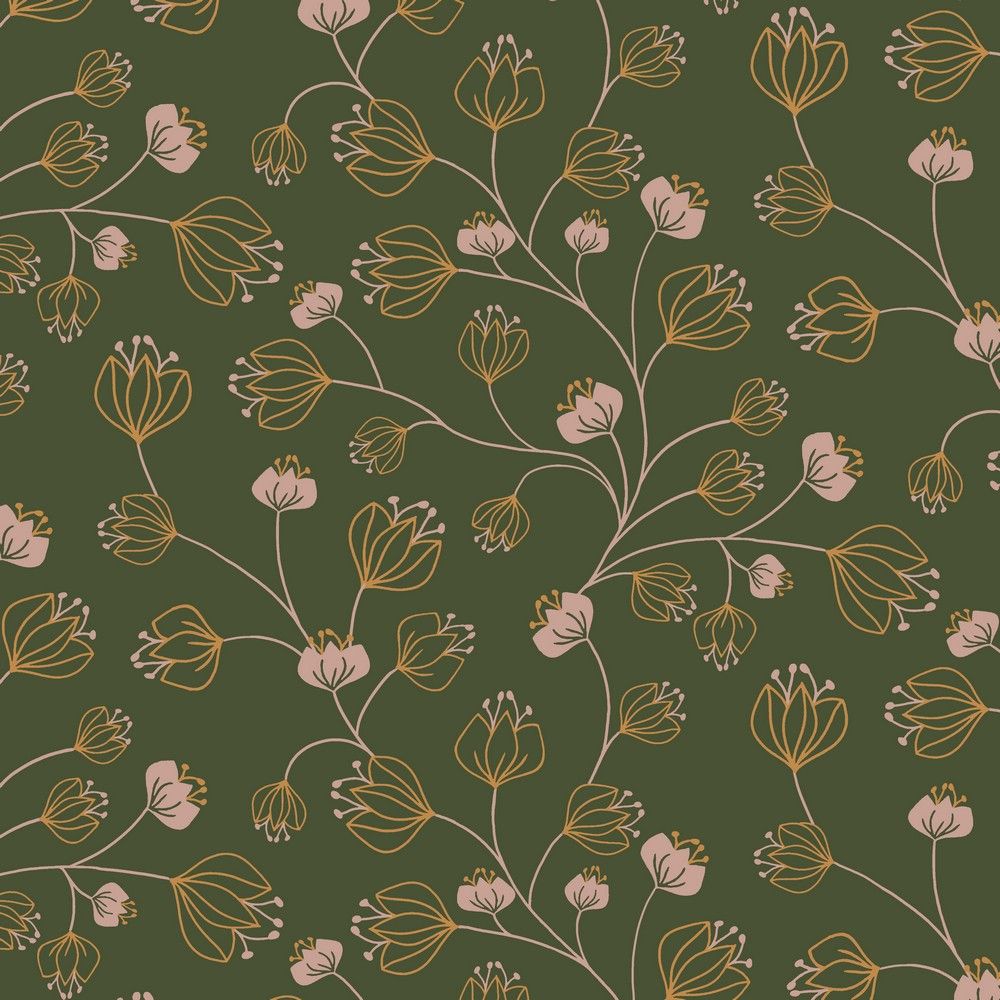 Jersey flowers forest green